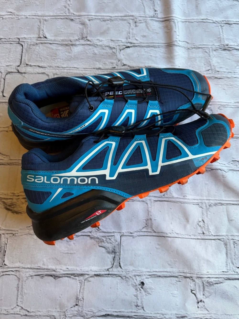 Salomon Speedcross 4 Blue Shoes Size 10 Style 394660 Trail Running Athletic EUC